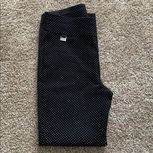 Black polka dot dress pants